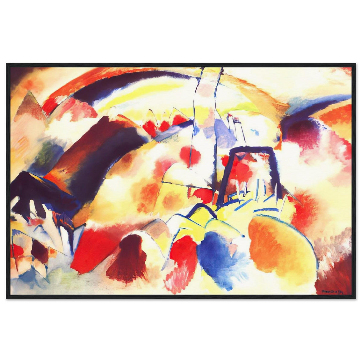 LANDSCAPE WITH RED SPOTS 1913 Framed Poster | Wassily Kandinsky Framed Prints Wall Art | Wassily Kandinsky Shop