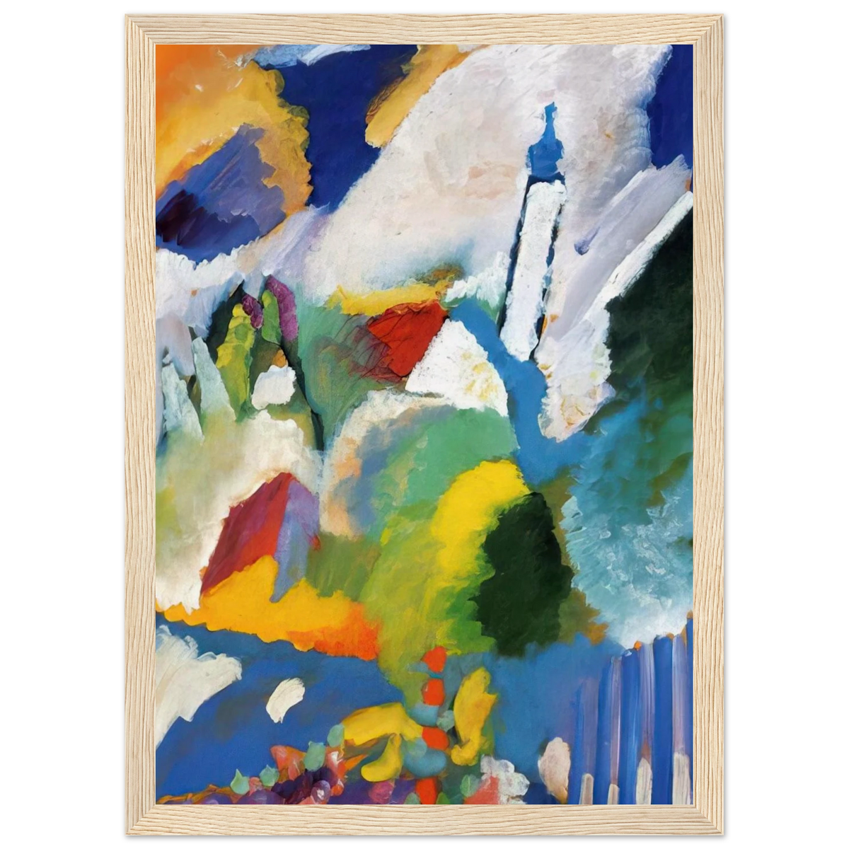 MURNAU WITH A CHURCH 1910 Framed Poster | Wassily Kandinsky Framed Prints Wall Art | Wassily Kandinsky Shop