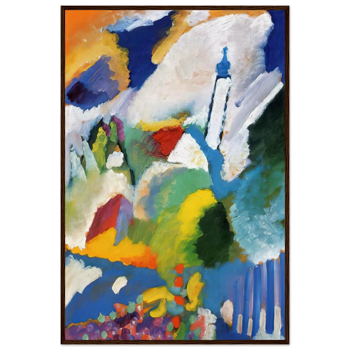 MURNAU WITH A CHURCH 1910 Framed Poster | Wassily Kandinsky Framed Prints Wall Art | Wassily Kandinsky Shop