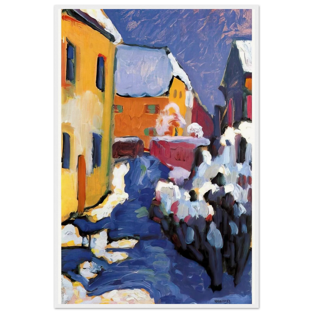 CEMETERY AND VICARAGE IN KOCHEL 1909 Framed Poster | Wassily Kandinsky Framed Prints Wall Art | Wassily Kandinsky Shop