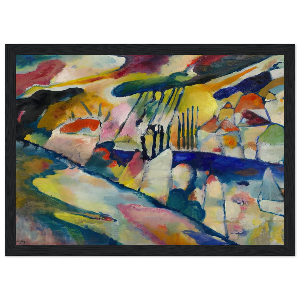 LANDSCAPE WITH RAIN 1913 Framed Poster | Wassily Kandinsky Framed Prints Wall Art | Wassily Kandinsky Shop