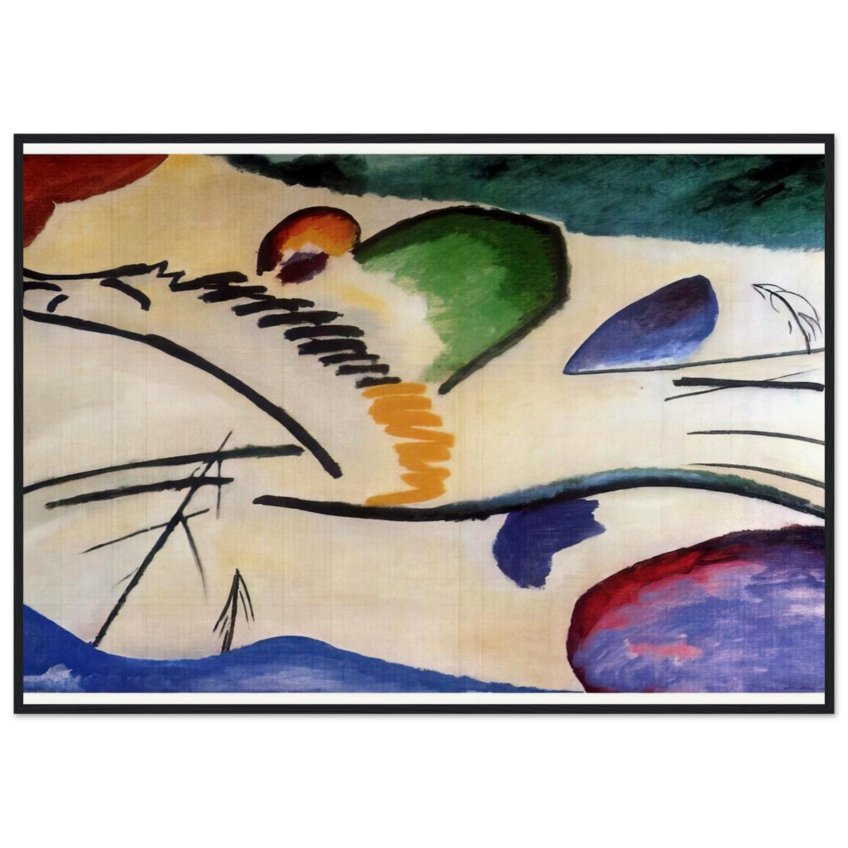 LYRICAL LYRICS 1911 Framed Poster | Wassily Kandinsky Framed Prints Wall Art | Wassily Kandinsky Shop