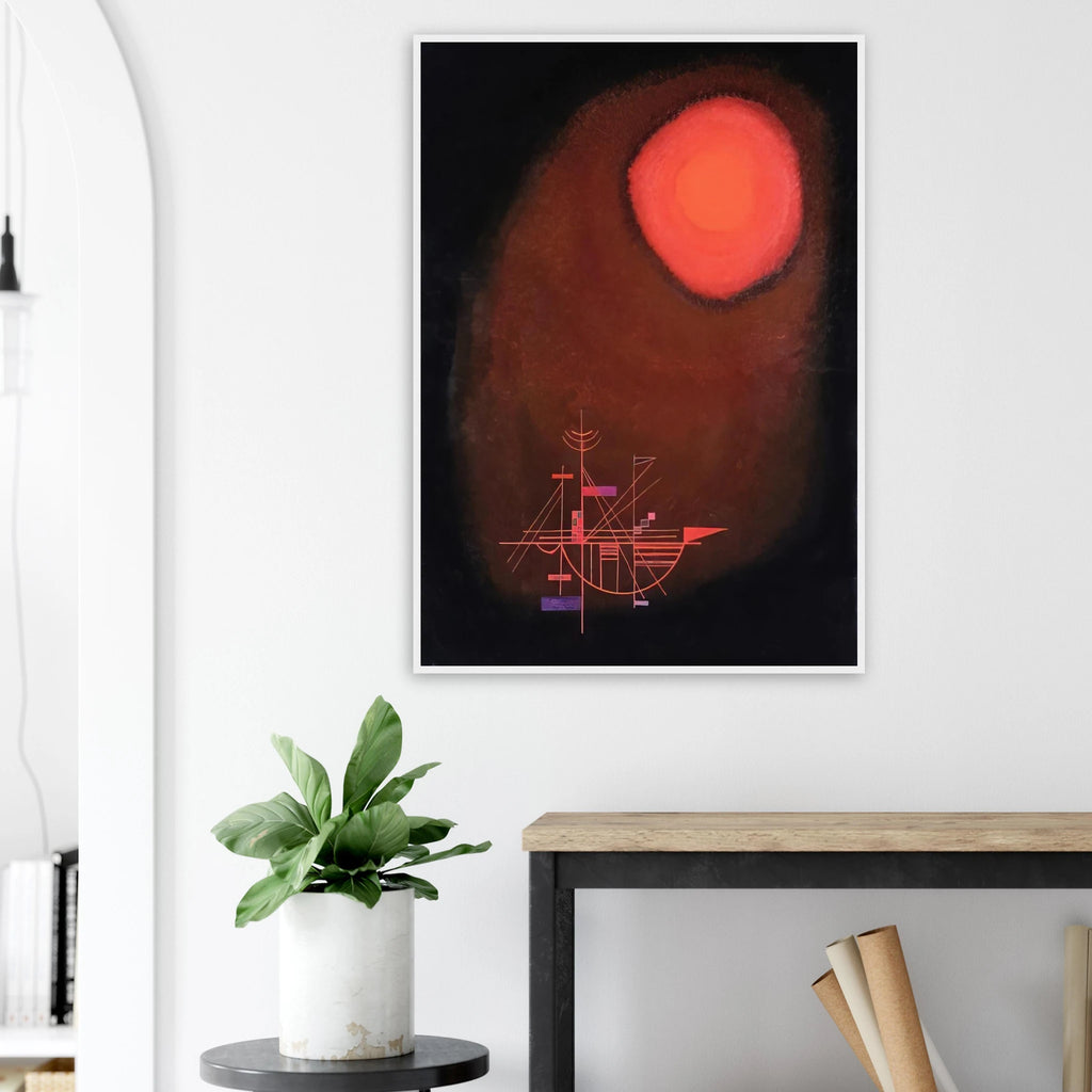 RED SUN AND SHIP Framed Poster | Wassily Kandinsky Framed Prints Wall Art | Wassily Kandinsky Shop
