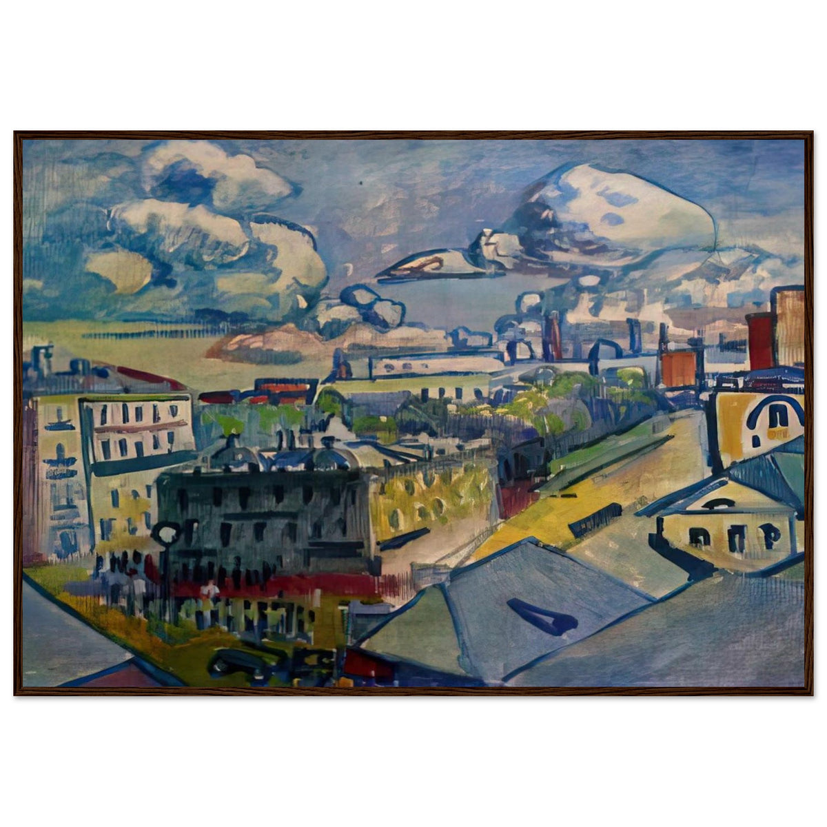 MOSCOW ZUBOVSKAYA SQUARE STUDY 1916 Framed Poster | Wassily Kandinsky Framed Prints Wall Art | Wassily Kandinsky Shop