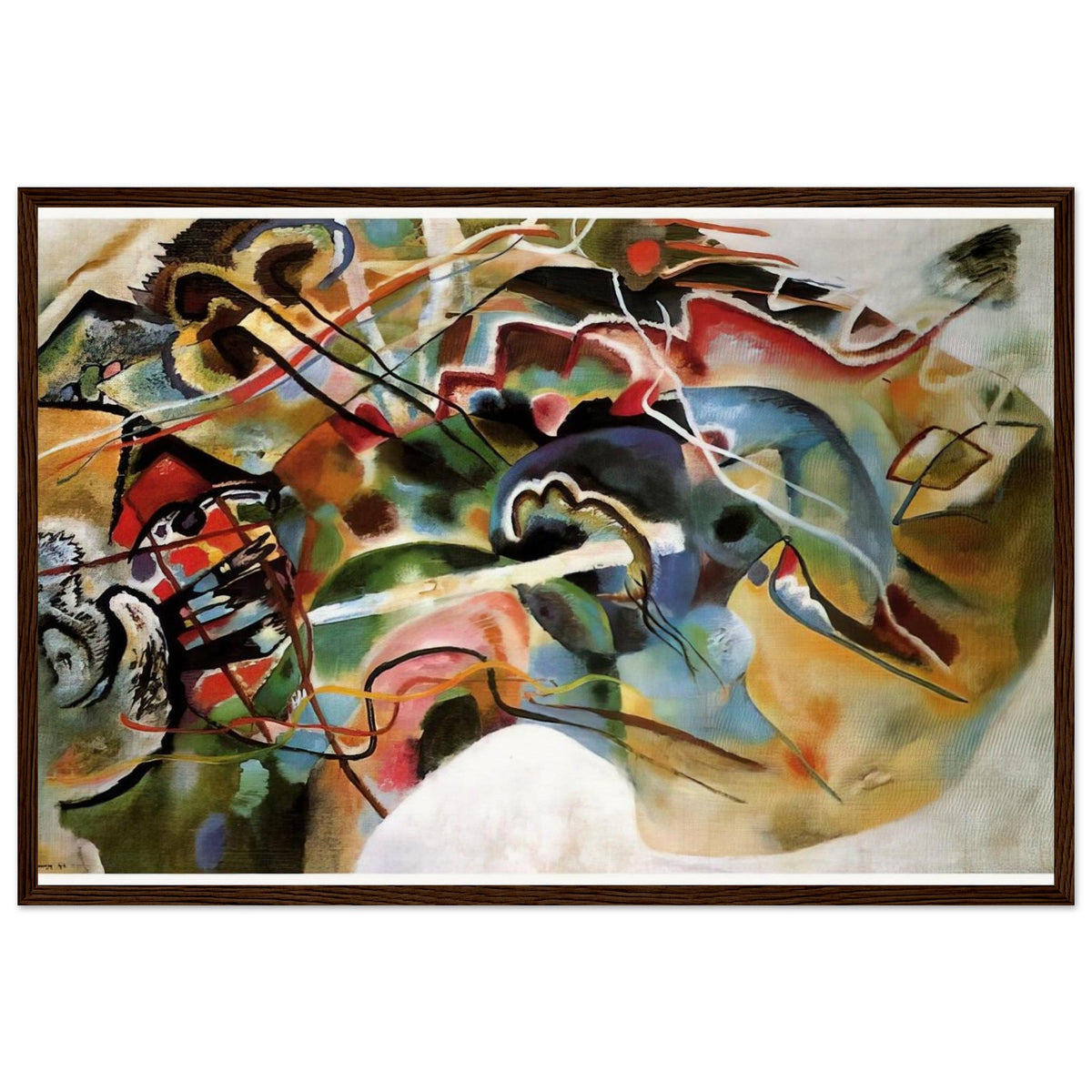 PICTURE WITH A WHITE BORDER 1913 Framed Poster | Wassily Kandinsky Framed Prints Wall Art | Wassily Kandinsky Shop