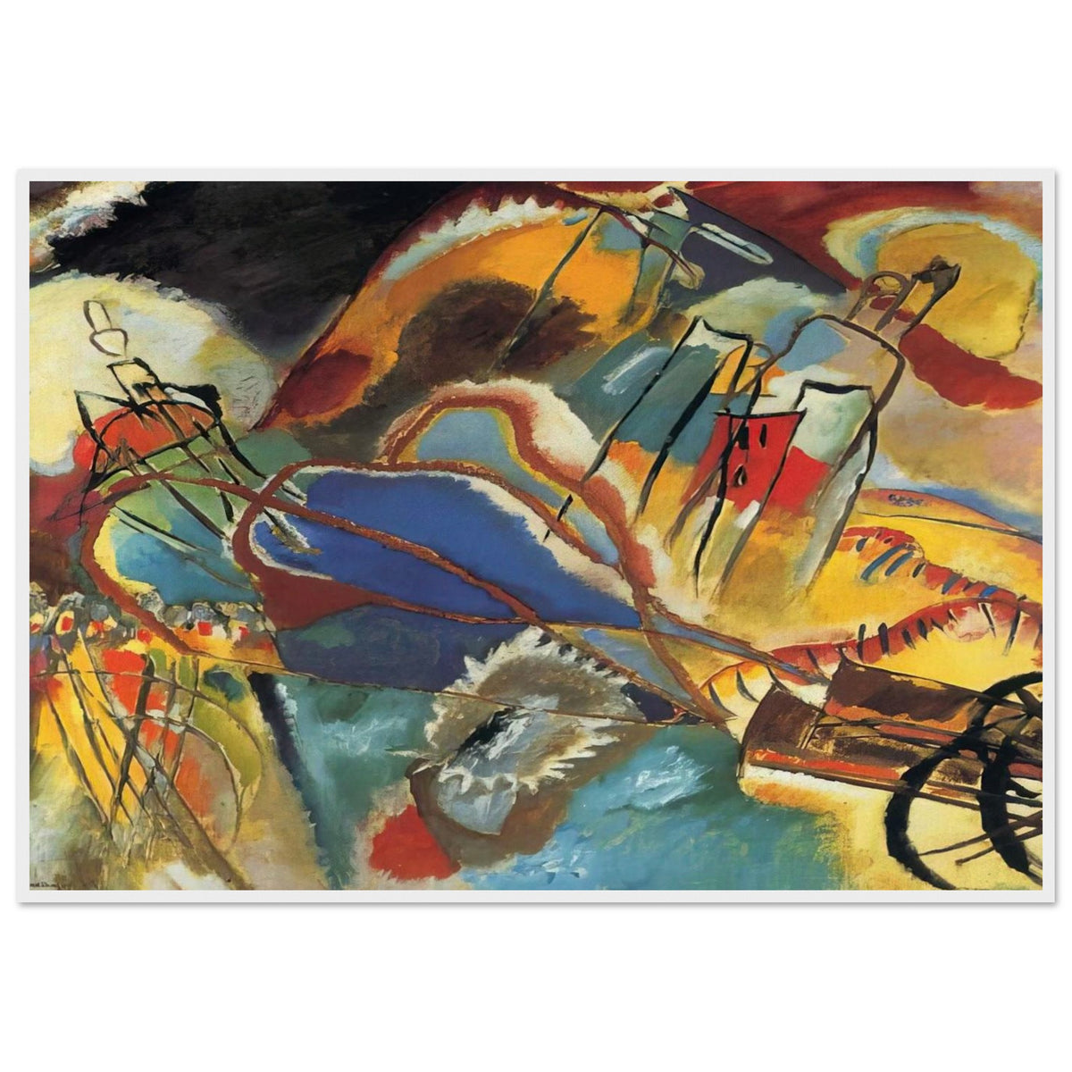 IMPROVISATION 30 CANNONS 1913 Framed Poster | Wassily Kandinsky Framed Prints Wall Art | Wassily Kandinsky Shop