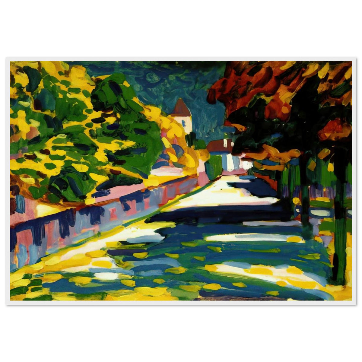 AUTUMN IN BAVARIA 1908 Framed Poster | Wassily Kandinsky Framed Prints Wall Art | Wassily Kandinsky Shop