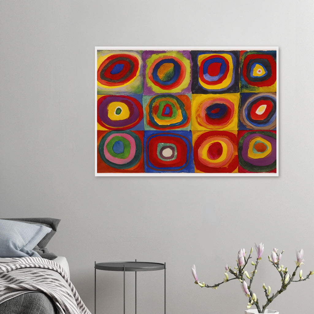 COLOR STUDY SQUARES WITH CONCENTRIC CIRCLES 1913 Framed Poster | Wassily Kandinsky Framed Prints Wall Art | Wassily Kandinsky Shop