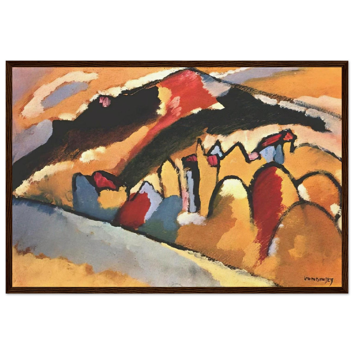 STUDY FOR AUTUMN 1909 Framed Poster | Wassily Kandinsky Framed Prints Wall Art | Wassily Kandinsky Shop