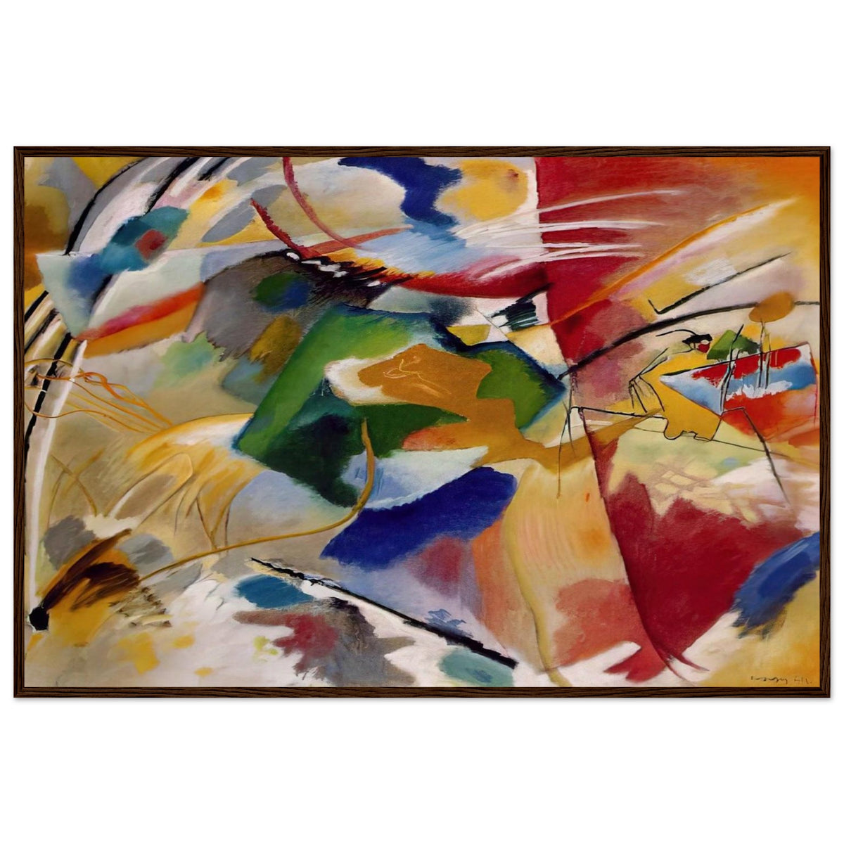 PAINTING WITH GREEN CENTER 1913 Framed Poster | Wassily Kandinsky Framed Prints Wall Art | Wassily Kandinsky Shop