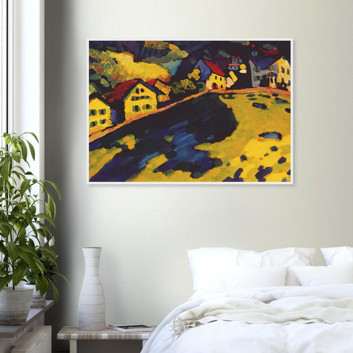 HOUSES AT MURNAU 1909 Framed Poster | Wassily Kandinsky Framed Prints Wall Art | Wassily Kandinsky Shop