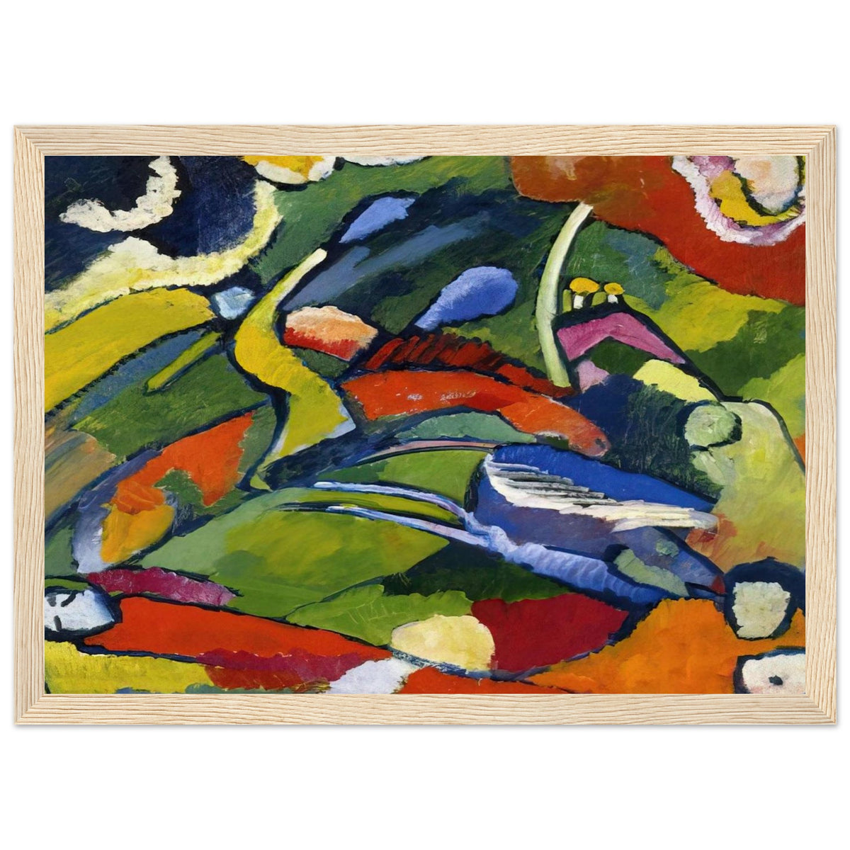 TWO RIDERS AND RECLINING FIGURE Framed Poster | Wassily Kandinsky Framed Prints Wall Art | Wassily Kandinsky Shop