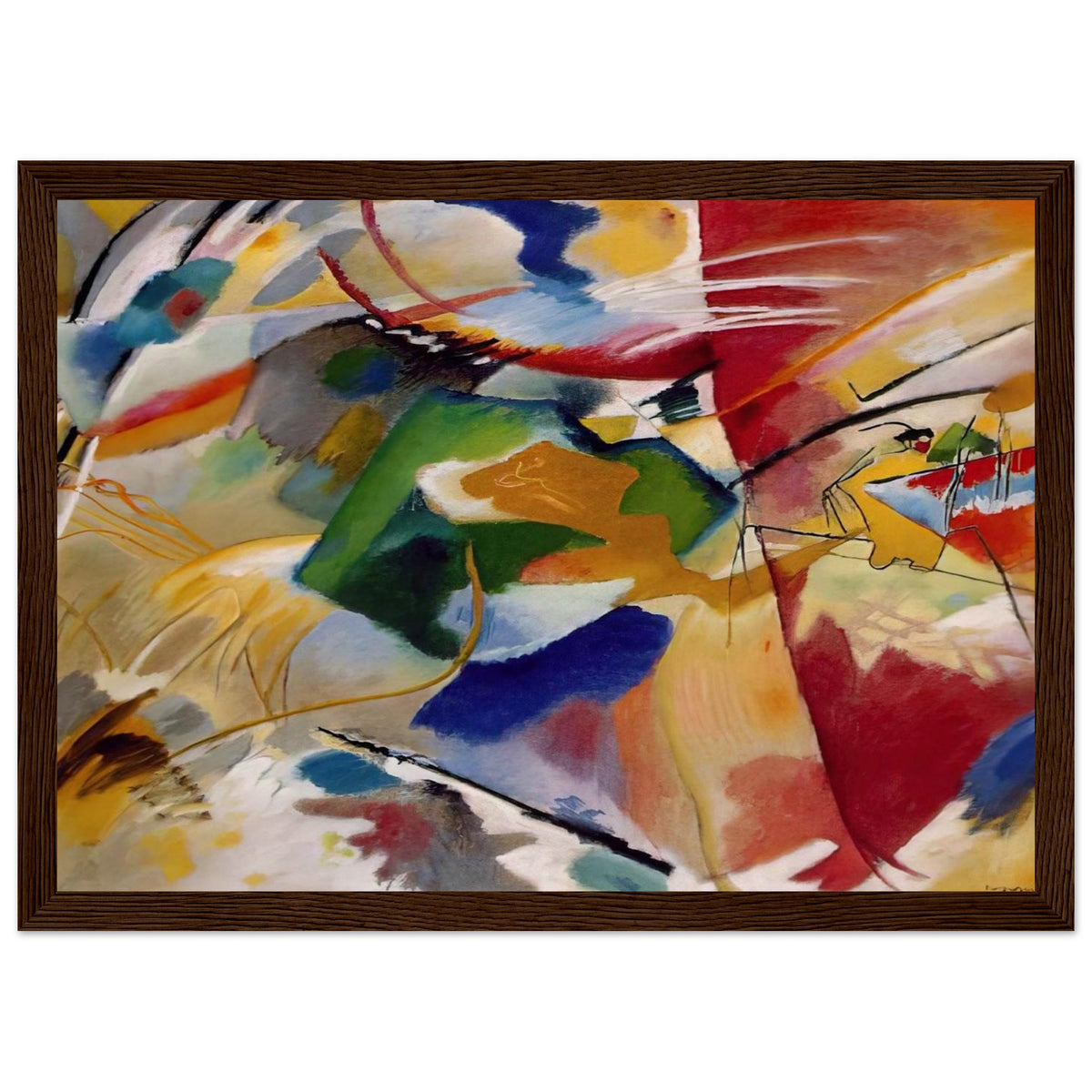PAINTING WITH GREEN CENTER 1913 Framed Poster | Wassily Kandinsky Framed Prints Wall Art | Wassily Kandinsky Shop