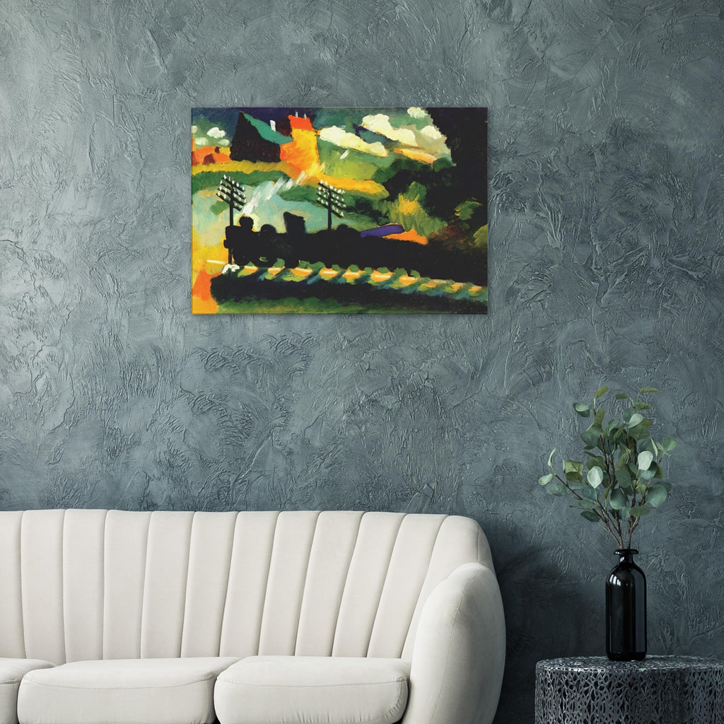 MURNAU VIEW WITH RAILWAY AND CASTLE 1909 Canvas | Wassily Kandinsky Canvas | Wassily Kandinsky Shop