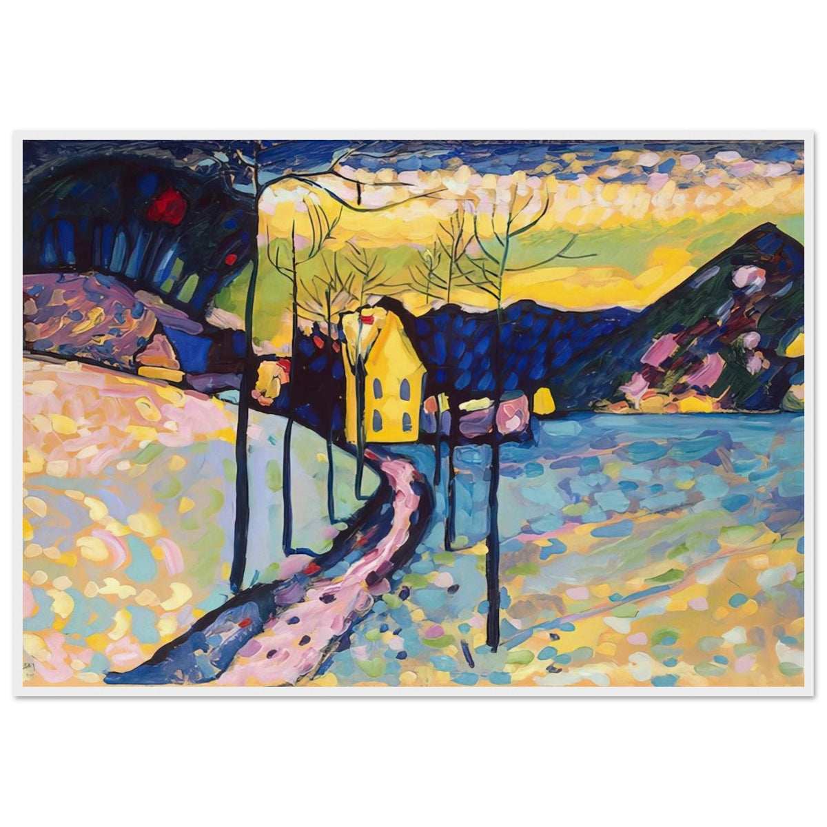 WINTER LANDSCAPE 1909 Framed Poster | Wassily Kandinsky Framed Prints Wall Art | Wassily Kandinsky Shop