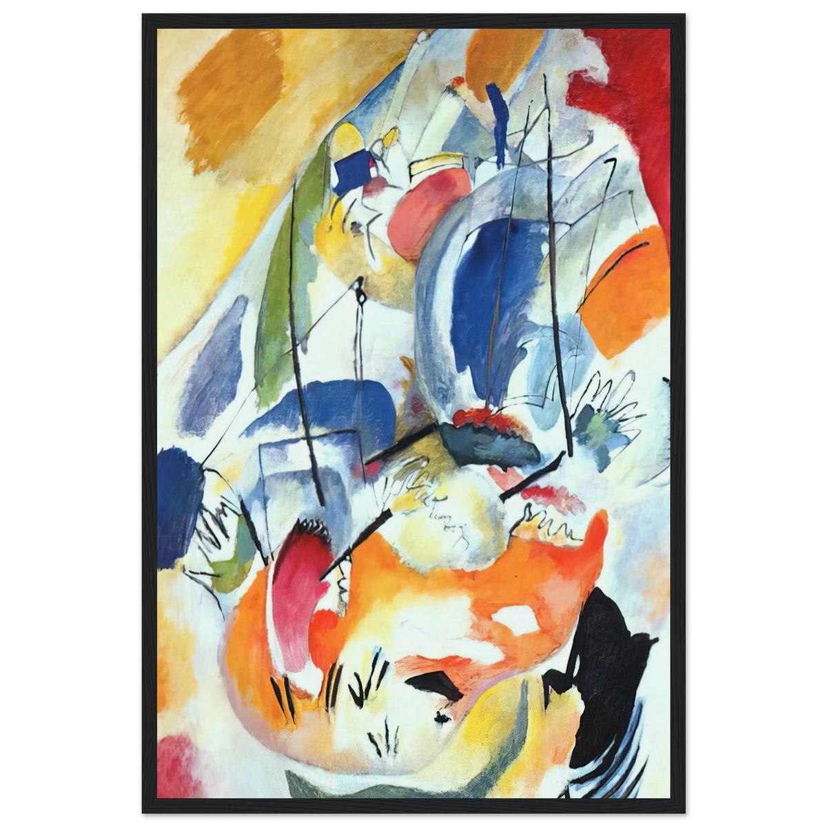 IMPROVISATION 31 SEA BATTLE 1913 Framed Poster | Wassily Kandinsky Framed Prints Wall Art | Wassily Kandinsky Shop