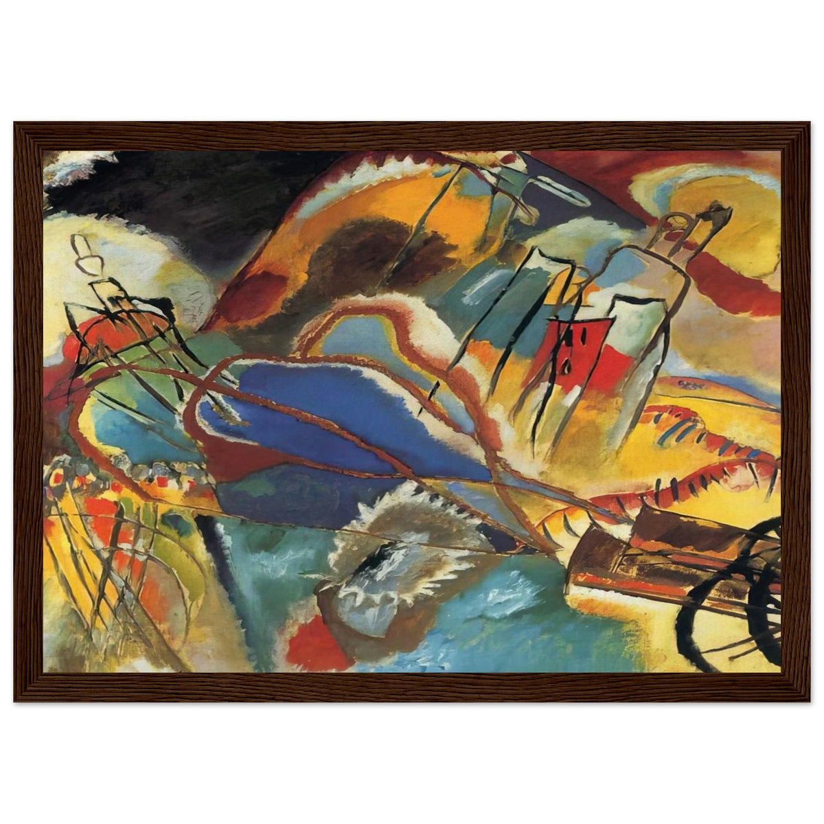 IMPROVISATION 30 CANNONS 1913 Framed Poster | Wassily Kandinsky Framed Prints Wall Art | Wassily Kandinsky Shop