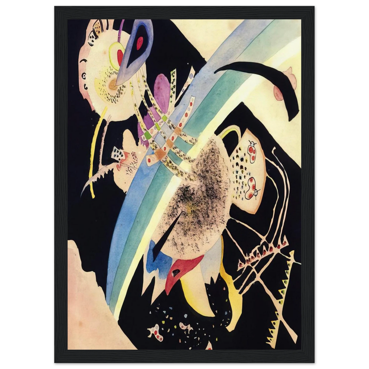 STUDY FOR CIRCLES ON BLACK 1921 Framed Poster | Wassily Kandinsky Framed Prints Wall Art | Wassily Kandinsky Shop