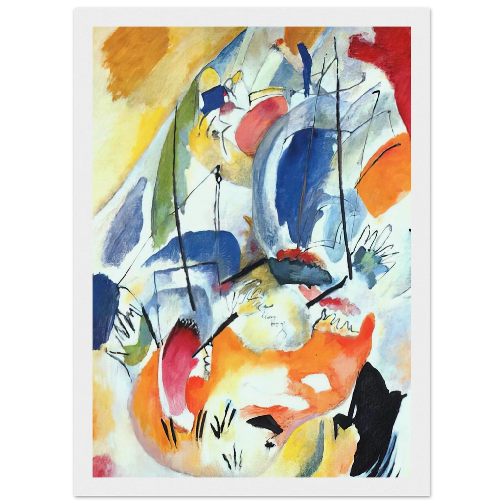 IMPROVISATION 31 SEA BATTLE 1913 Framed Poster | Wassily Kandinsky Framed Prints Wall Art | Wassily Kandinsky Shop