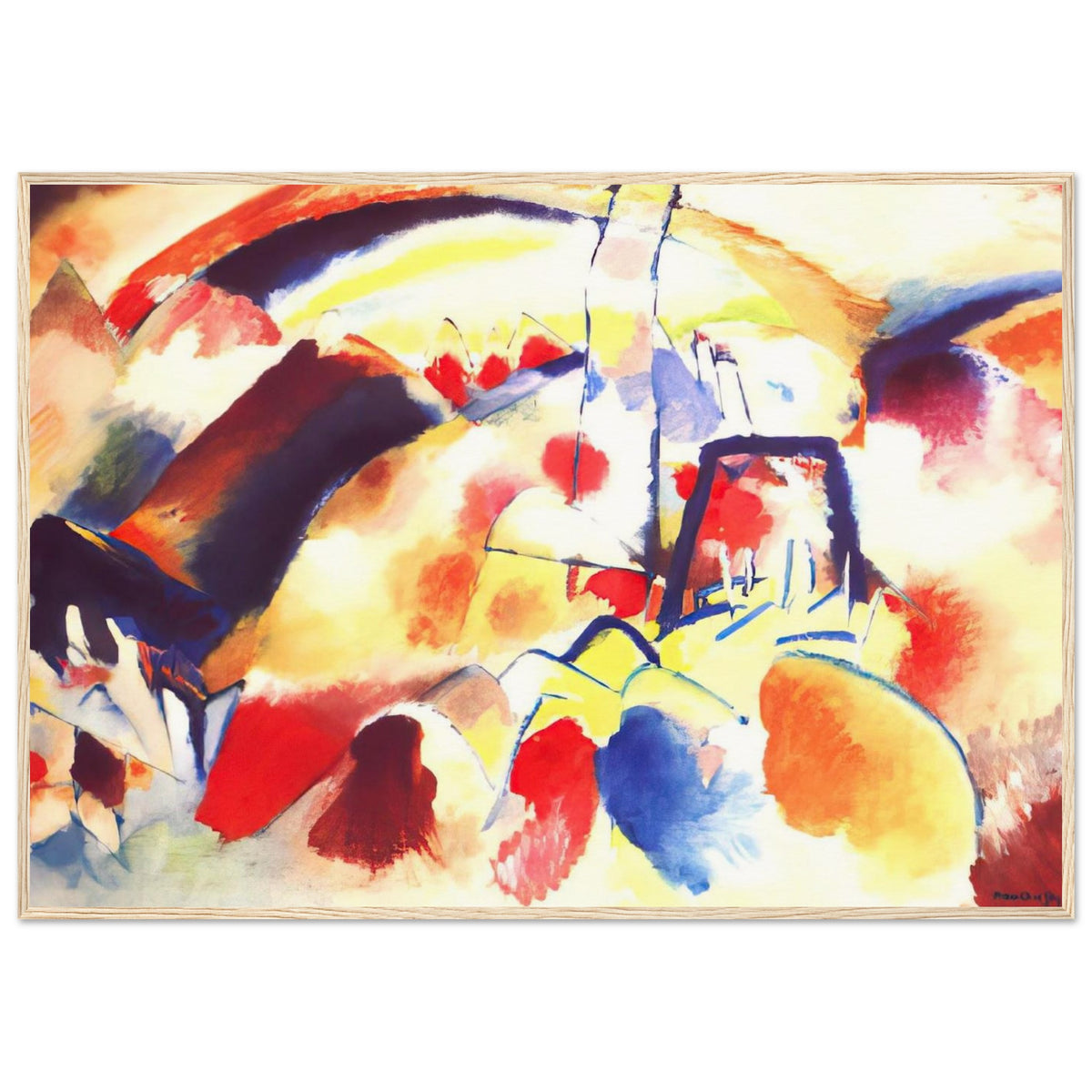 LANDSCAPE WITH RED SPOTS 1913 Framed Poster | Wassily Kandinsky Framed Prints Wall Art | Wassily Kandinsky Shop