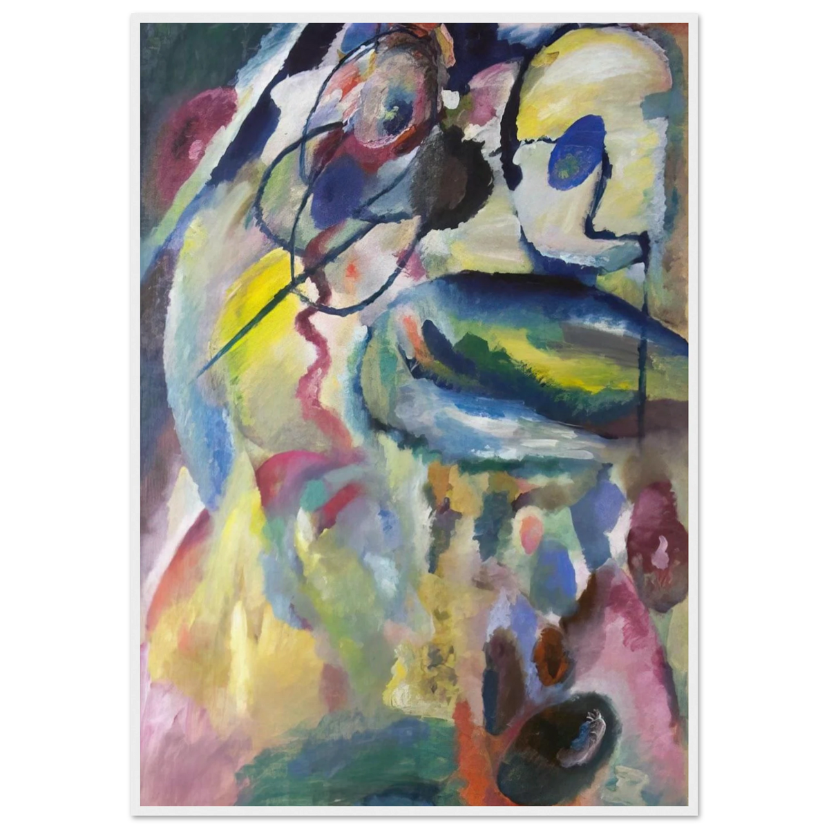 PICTURE WITH A CIRCLE 1911 Framed Poster | Wassily Kandinsky Framed Prints Wall Art | Wassily Kandinsky Shop