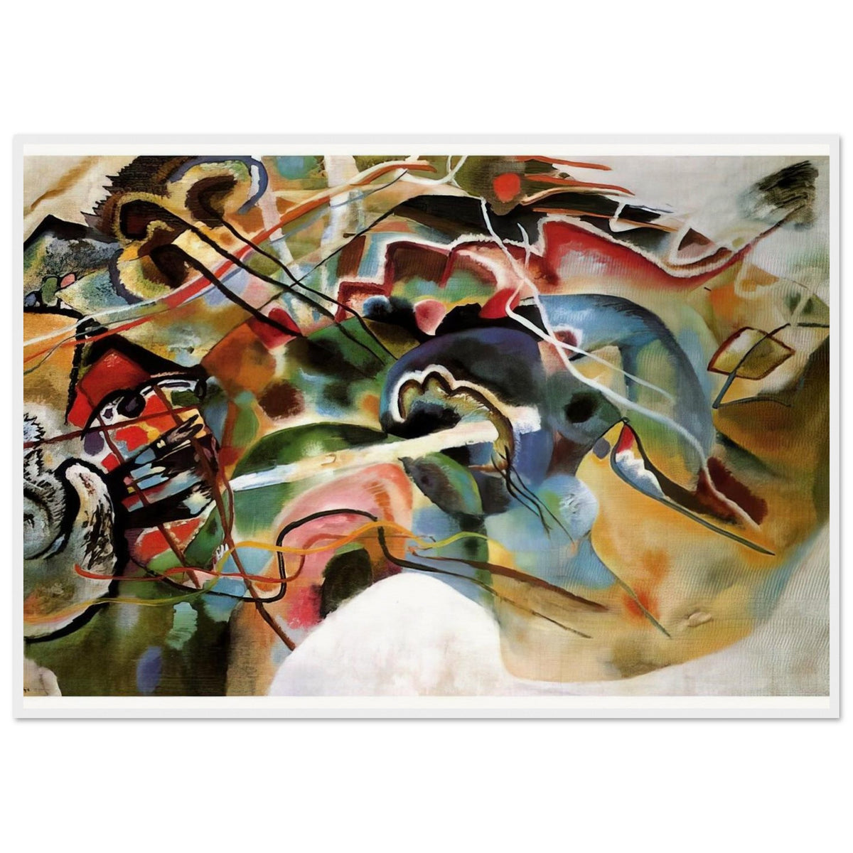 PICTURE WITH A WHITE BORDER 1913 Framed Poster | Wassily Kandinsky Framed Prints Wall Art | Wassily Kandinsky Shop