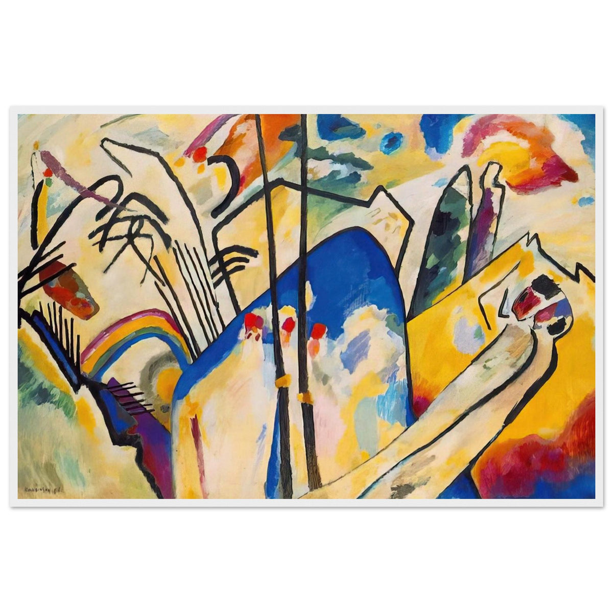 COMPOSITION IV 1911 Framed Poster | Wassily Kandinsky Framed Prints Wall Art | Wassily Kandinsky Shop