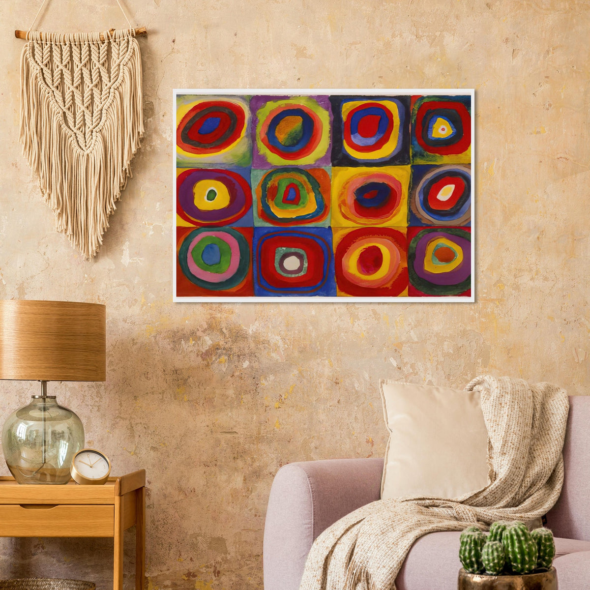 COLOR STUDY SQUARES WITH CONCENTRIC CIRCLES 1913 Framed Poster | Wassily Kandinsky Framed Prints Wall Art | Wassily Kandinsky Shop