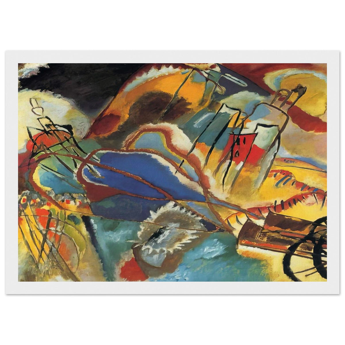 IMPROVISATION 30 CANNONS 1913 Framed Poster | Wassily Kandinsky Framed Prints Wall Art | Wassily Kandinsky Shop