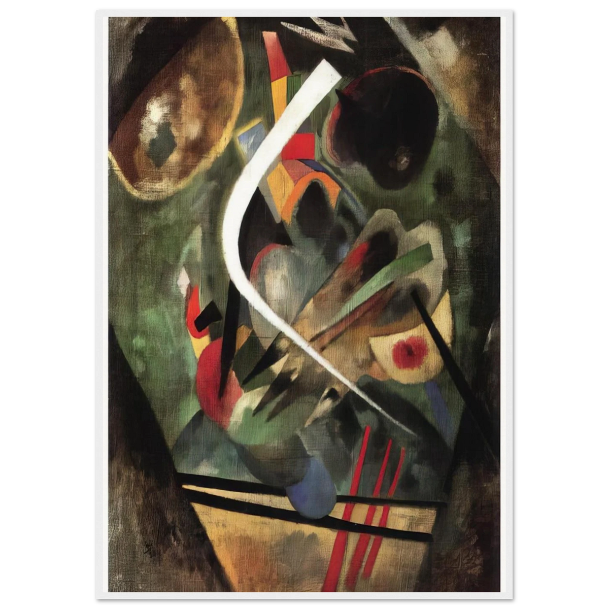 WHITE STROKE 1920 Framed Poster | Wassily Kandinsky Framed Prints Wall Art | Wassily Kandinsky Shop
