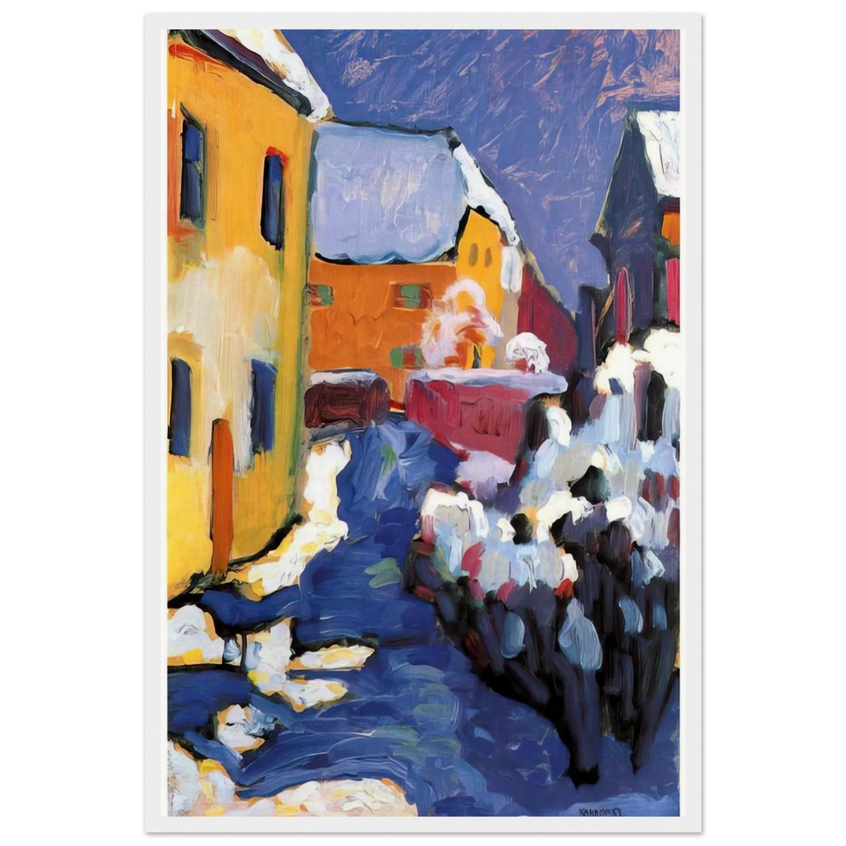 CEMETERY AND VICARAGE IN KOCHEL 1909 Framed Poster | Wassily Kandinsky Framed Prints Wall Art | Wassily Kandinsky Shop