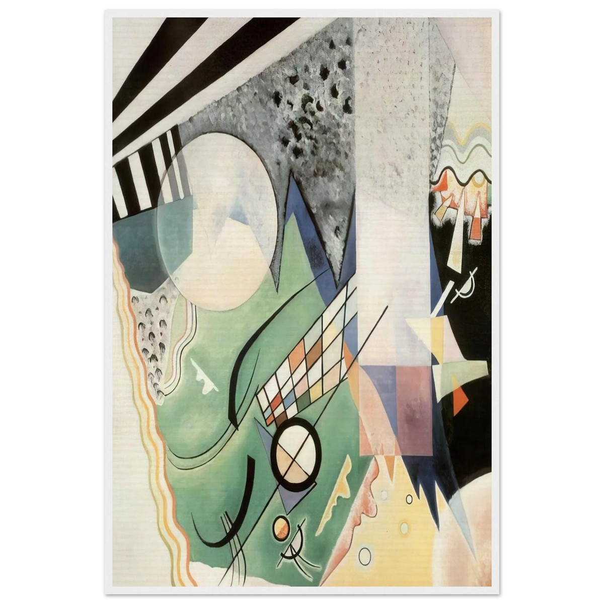 GREEN COMPOSITION 1923 Framed Poster | Wassily Kandinsky Framed Prints Wall Art | Wassily Kandinsky Shop
