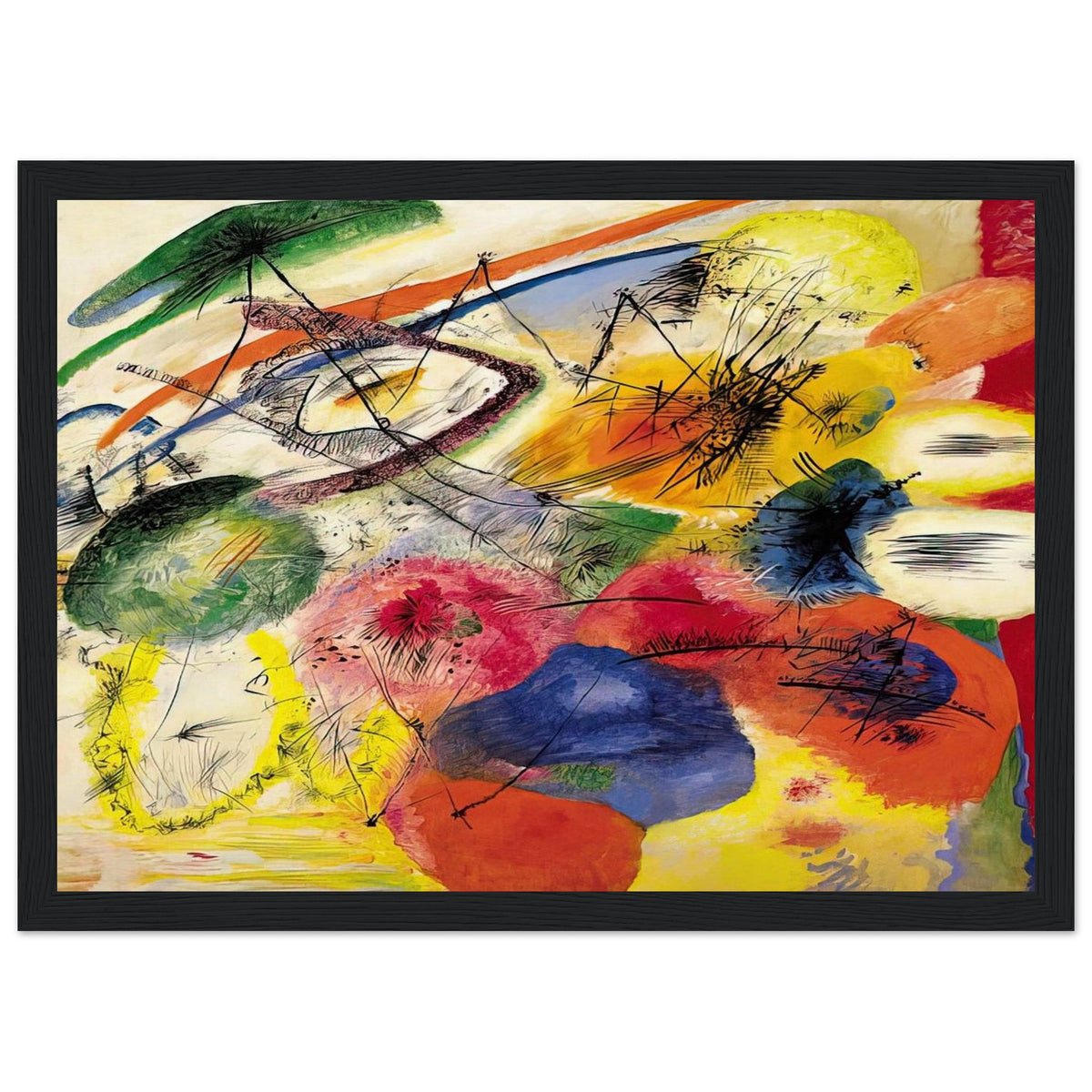 BLACK STROKES I 1913 Framed Poster | Wassily Kandinsky Framed Prints Wall Art | Wassily Kandinsky Shop