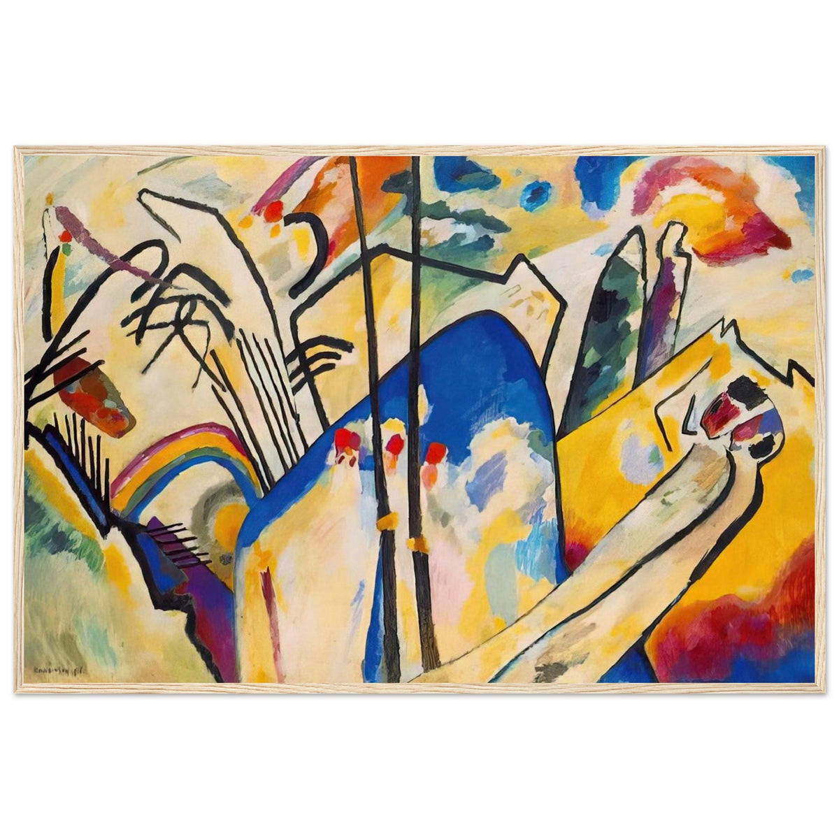 COMPOSITION IV 1911 Framed Poster | Wassily Kandinsky Framed Prints Wall Art | Wassily Kandinsky Shop