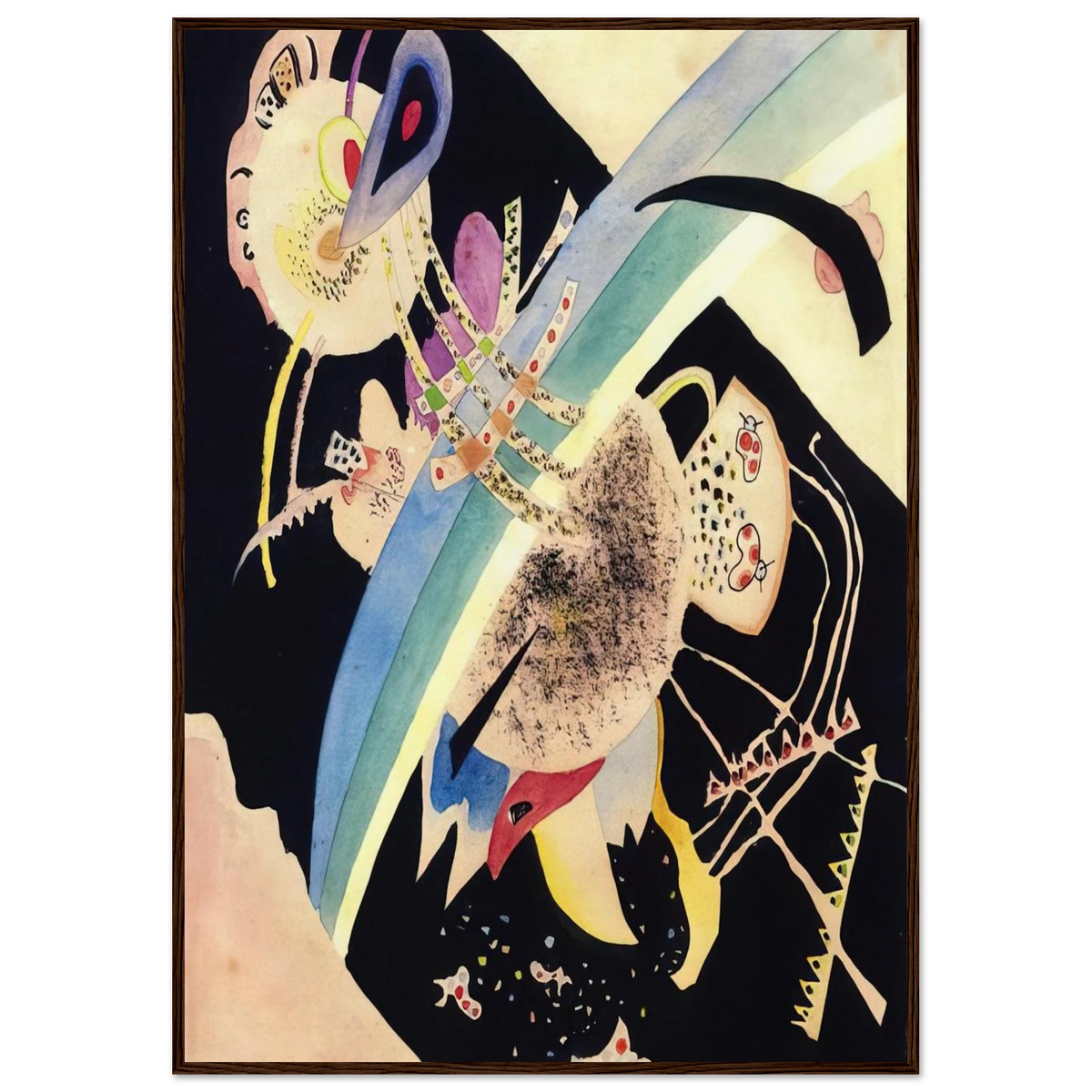 STUDY FOR CIRCLES ON BLACK 1921 Framed Poster | Wassily Kandinsky Framed Prints Wall Art | Wassily Kandinsky Shop