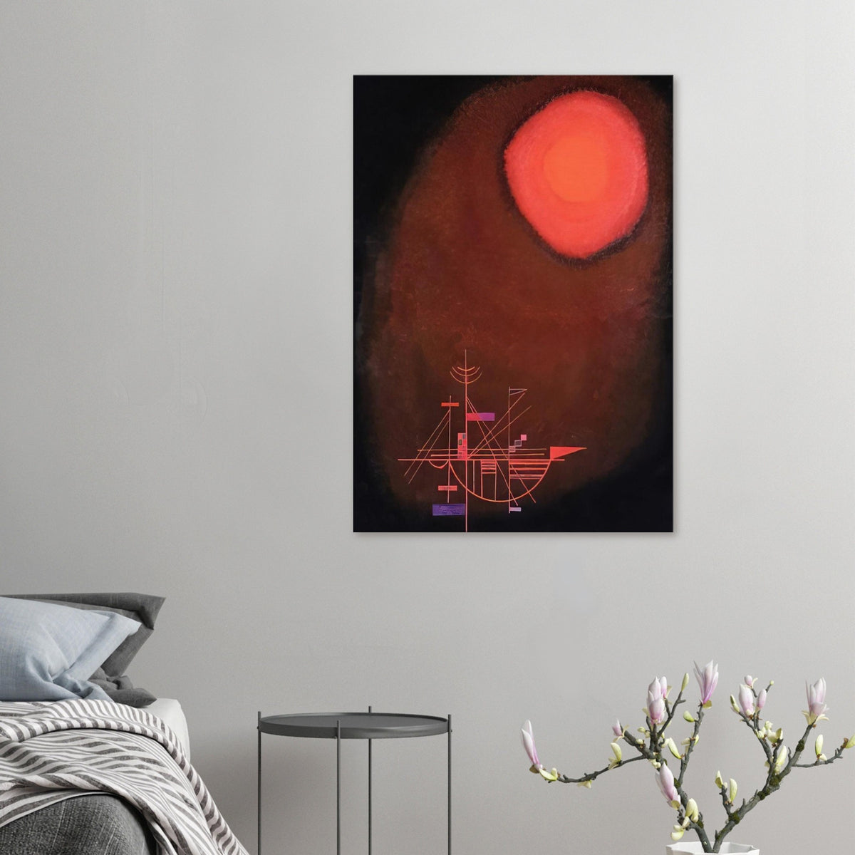 RED SUN AND SHIP Canvas | Wassily Kandinsky Canvas | Wassily Kandinsky Shop