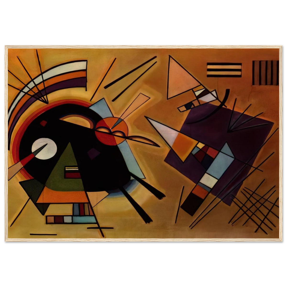 BLACK AND VIOLET 1923 Framed Poster | Wassily Kandinsky Framed Prints Wall Art | Wassily Kandinsky Shop