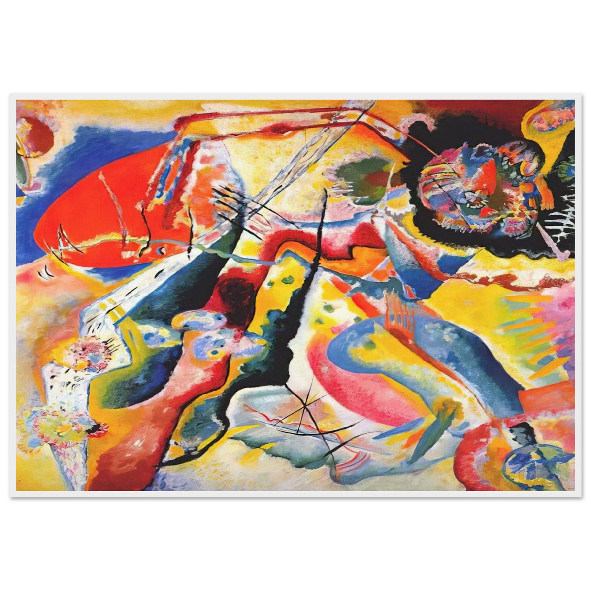 PAINTING WITH RED SPOT 1914 Framed Poster | Wassily Kandinsky Framed Prints Wall Art | Wassily Kandinsky Shop