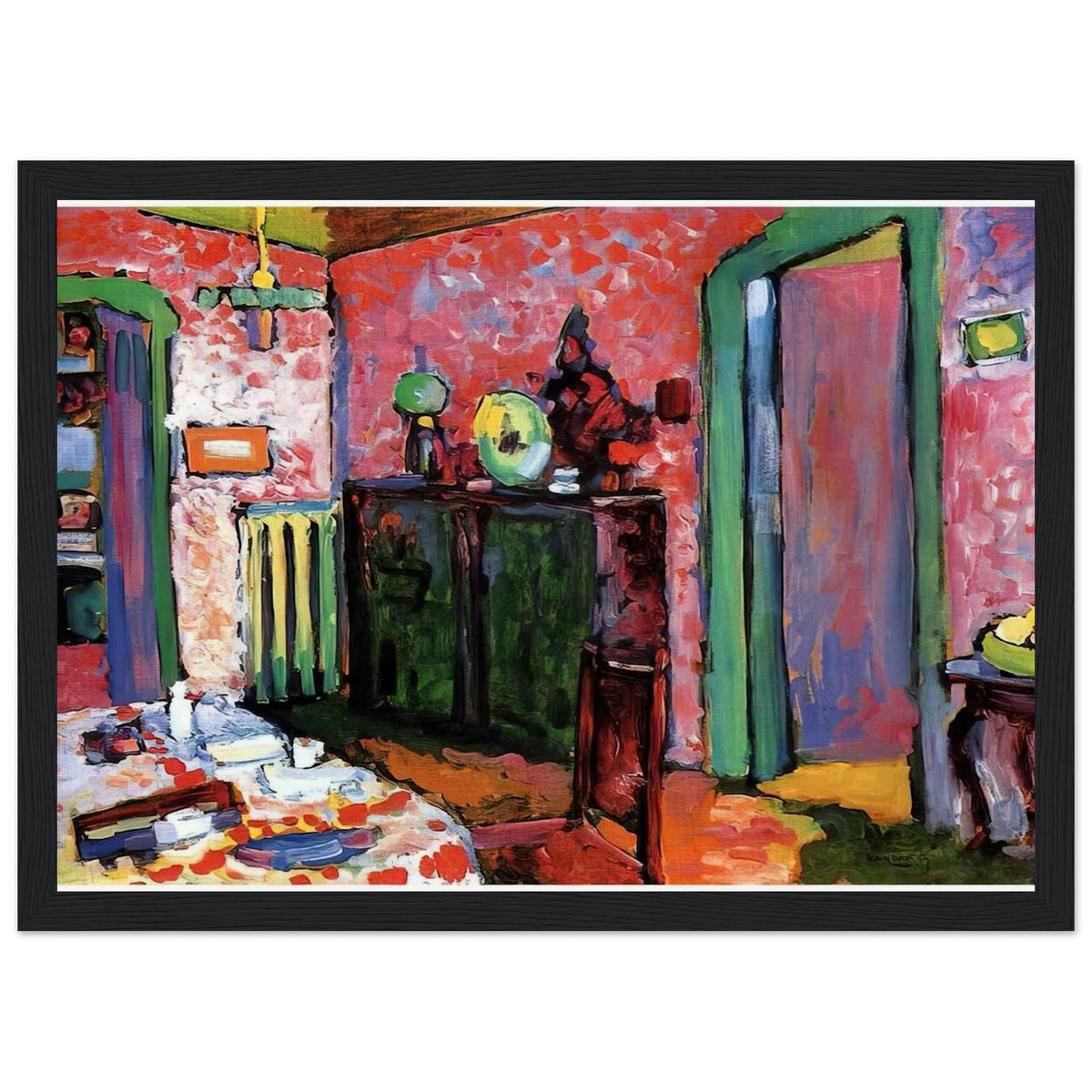 INTERIOR MY DINING ROOM 1909 Framed Poster | Wassily Kandinsky Framed Prints Wall Art | Wassily Kandinsky Shop