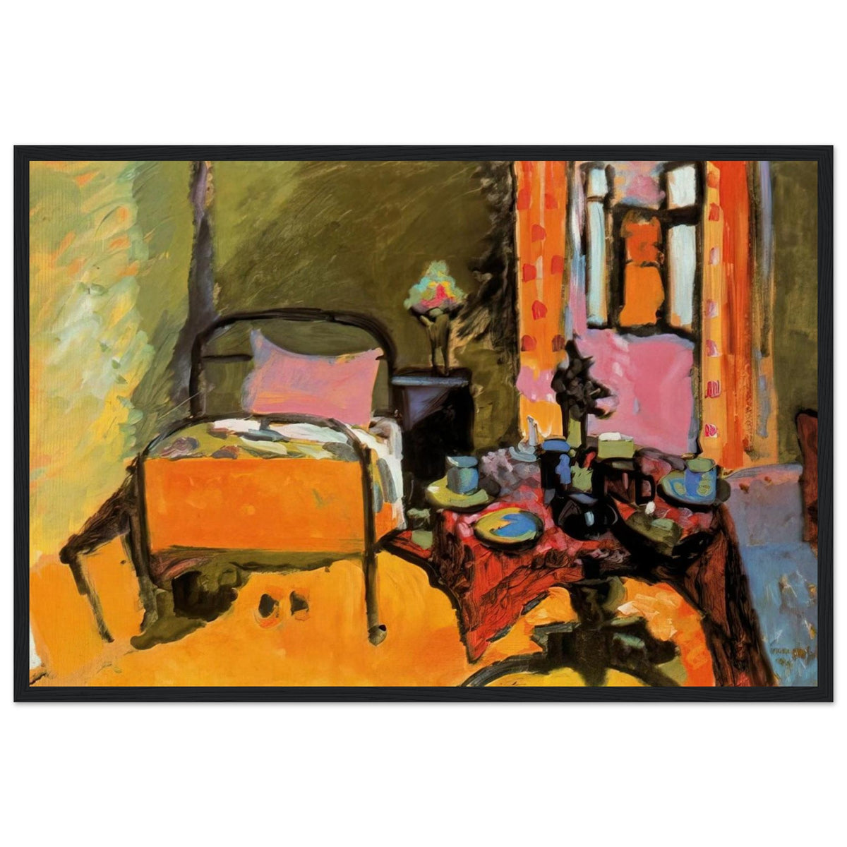 BEDROOM IN AINTMILLERSTRASSE 1909 Framed Poster | Wassily Kandinsky Framed Prints Wall Art | Wassily Kandinsky Shop