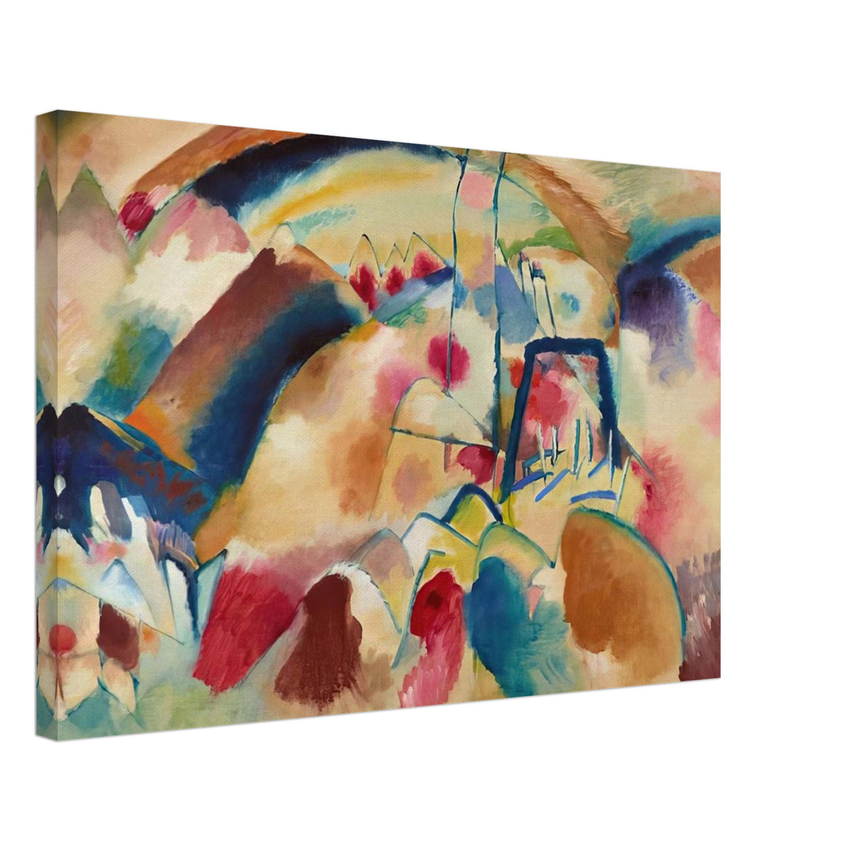 LANDSCAPE WITH CHURCH 1913 Canvas | Wassily Kandinsky Canvas | Wassily Kandinsky Shop