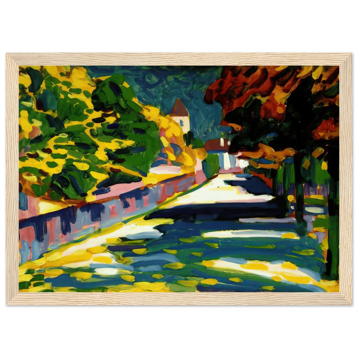 AUTUMN IN BAVARIA 1908 Framed Poster | Wassily Kandinsky Framed Prints Wall Art | Wassily Kandinsky Shop