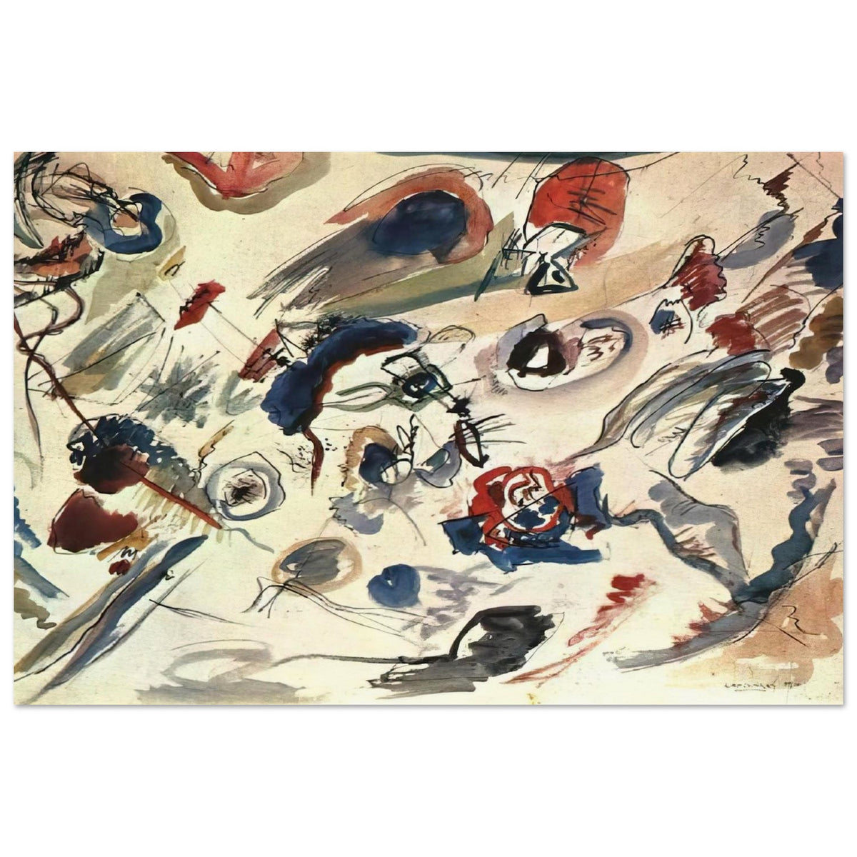 FIRST ABSTRACT WATERCOLOR 1910 Poster | Wassily Kandinsky Poster | Wassily Kandinsky Shop