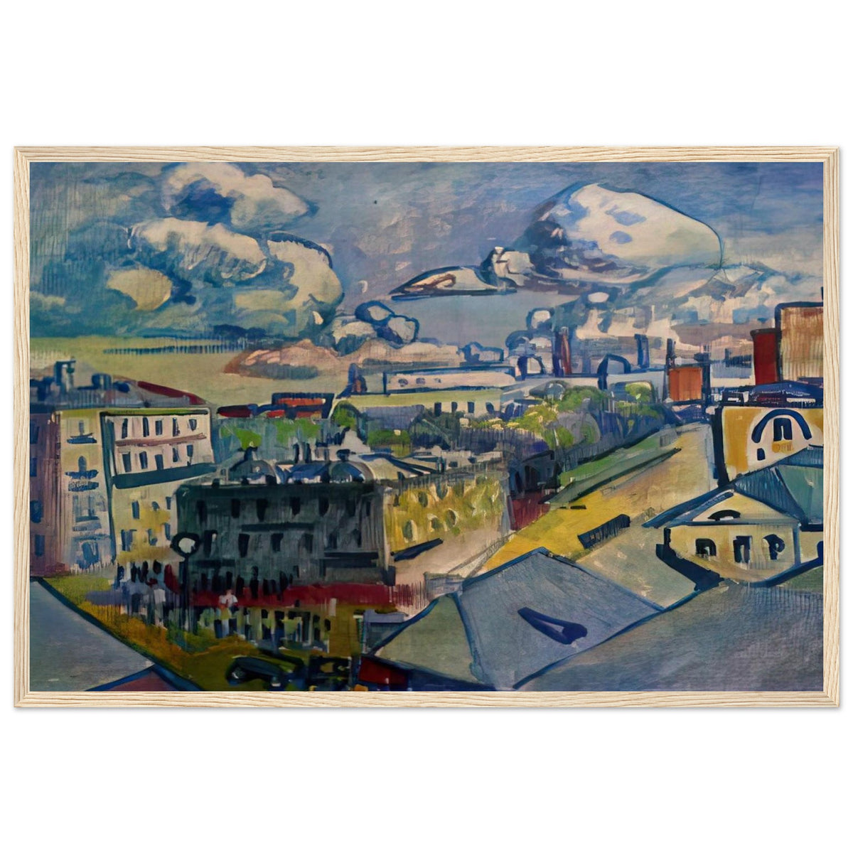MOSCOW ZUBOVSKAYA SQUARE STUDY 1916 Framed Poster | Wassily Kandinsky Framed Prints Wall Art | Wassily Kandinsky Shop