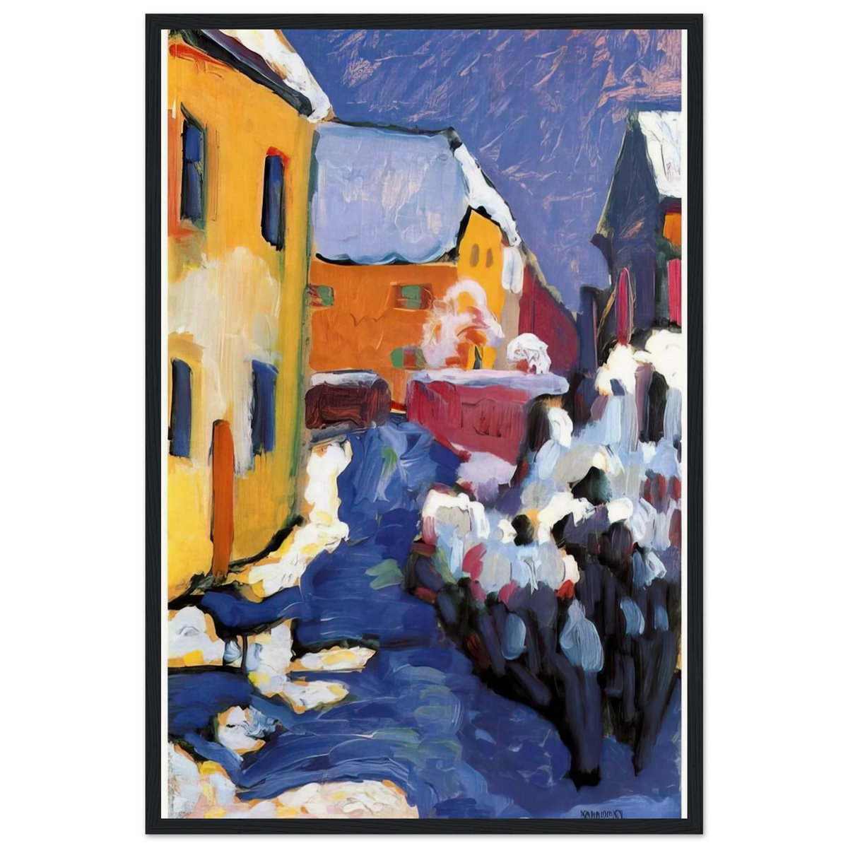 CEMETERY AND VICARAGE IN KOCHEL 1909 Framed Poster | Wassily Kandinsky Framed Prints Wall Art | Wassily Kandinsky Shop