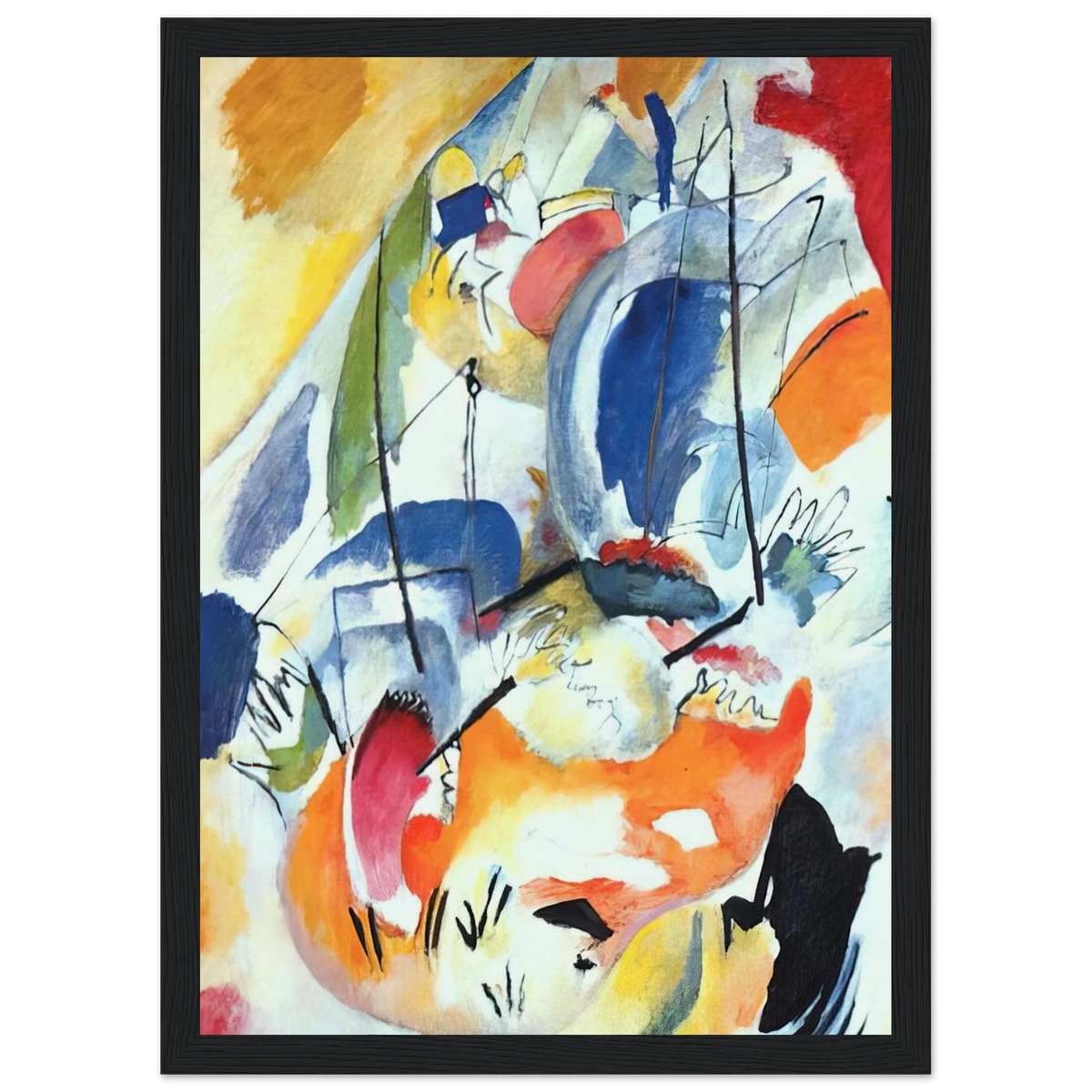IMPROVISATION 31 SEA BATTLE 1913 Framed Poster | Wassily Kandinsky Framed Prints Wall Art | Wassily Kandinsky Shop