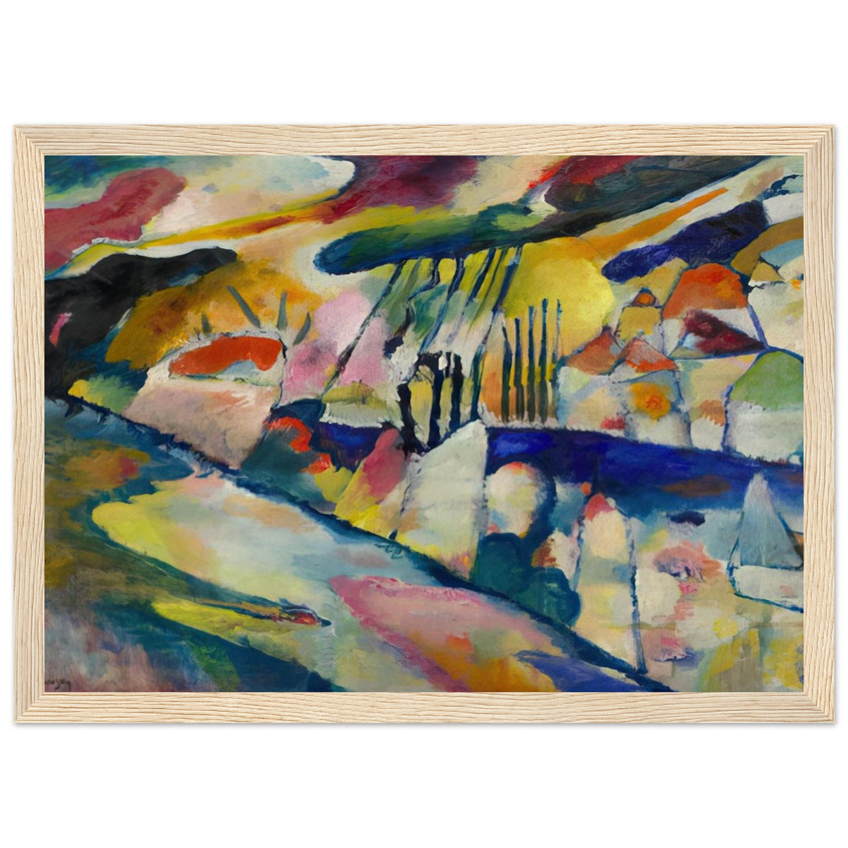 LANDSCAPE WITH RAIN 1913 Framed Poster | Wassily Kandinsky Framed Prints Wall Art | Wassily Kandinsky Shop
