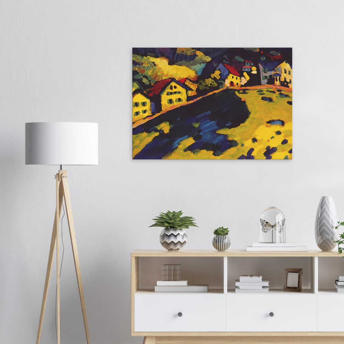 HOUSES AT MURNAU 1909 Canvas | Wassily Kandinsky Canvas | Wassily Kandinsky Shop