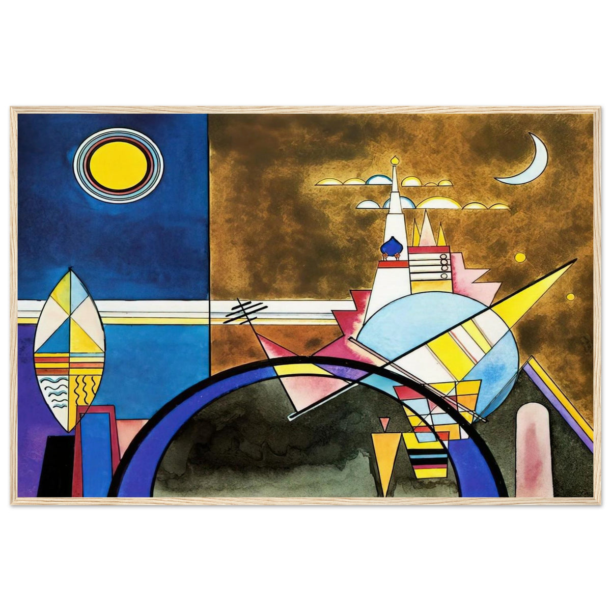 PICTURE XVI THE GREAT GATE OF KIEV STAGE SET FOR MUSSORGSKY S PICTURES AT AN EXHIBITION IN 1928 Framed Poster | Wassily Kandinsky Framed Prints Wall Art | Wassily Kandinsky Shop