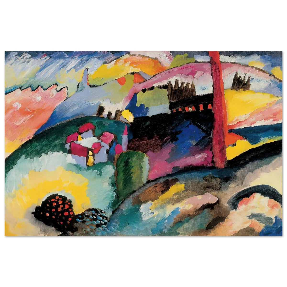 LANDSCAPE WITH FACTORY CHIMNEY 1910 Poster | Wassily Kandinsky Poster | Wassily Kandinsky Shop